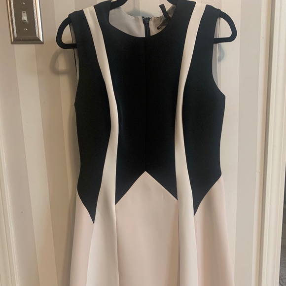 BCBGMAXAZRIA Satin Fit & Flare Dress - Picture 1 of 7